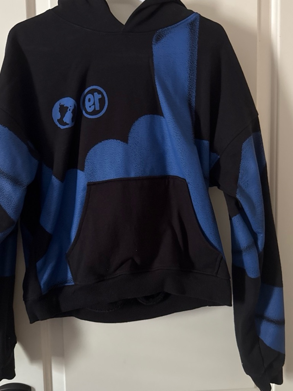 PacSun Black & Blue Graphic Crewneck Hoodie